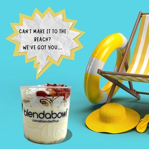 The Beach Bowl Blend is BACK!  Blended in house with Coconut, Pineapple, Banana, MORE Coconut, a touch of Agave and Coconut Milk.  It’s a fan favorite! at Blendabowl Cafe in Pasadena