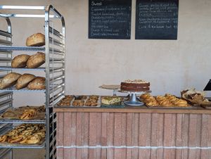 Cake counter at Beaten by a Whisker in London