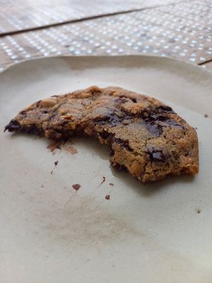 Remainderd of a cookie at Beaten by a Whisker in London