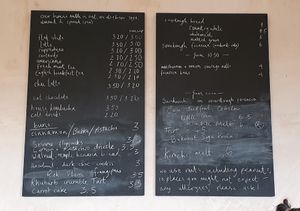Menu at Beaten by a Whisker in London