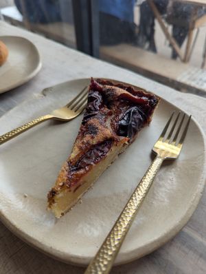 Plum frangipan at Beaten by a Whisker in London