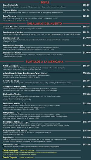 Menu as of June 2022, page 2  at Pali Pali Alameda in Mexico City