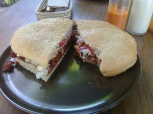 Torta de choriqueso at Pali Pali Alameda in Mexico City