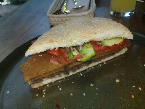 Torta de milanesa at Pali Pali Alameda in Mexico City