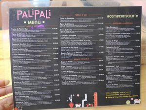 Menu 1/2024 at Pali Pali Alameda in Mexico City