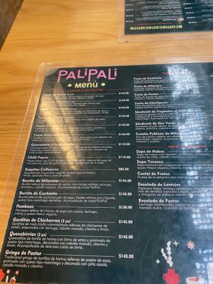 Menú - Todo Vegano 🌱 Obvi 🥰  at Pali Pali Alameda in Mexico City