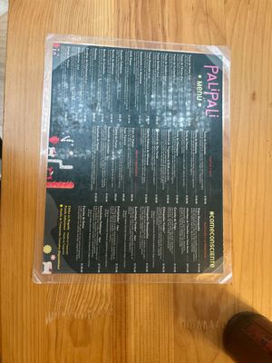 Menu  at Pali Pali Alameda in Mexico City