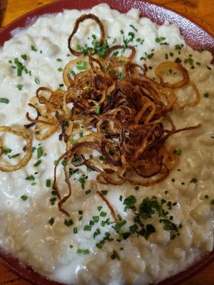 Vegan halusky at Koliba u sv. Krištofa in Banska Bystrica