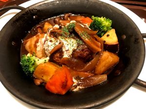 Vegan Hamburg Plate at T's Restaurant in Tokyo