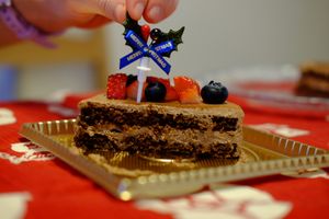 Christmas cake at T's Restaurant in Tokyo