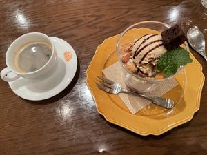 Caramel parfait  at T's Restaurant in Tokyo