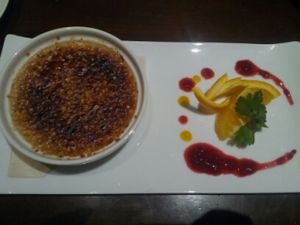 creme brulee at T's Restaurant in Tokyo