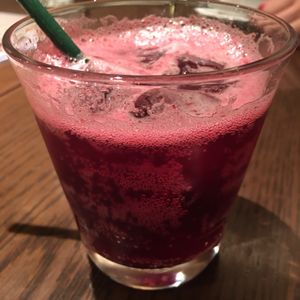 Blueberry soda  at T's Restaurant in Tokyo