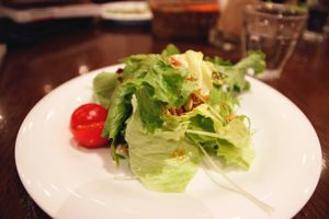 Set meal salad at T's Restaurant in Tokyo