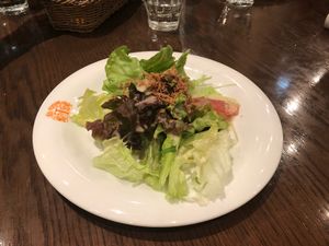 Course salad at T's Restaurant in Tokyo