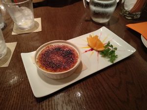 Cremee brulee at T's Restaurant in Tokyo