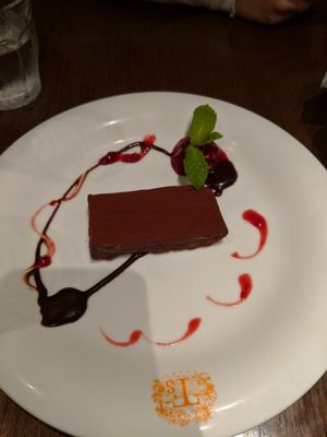 Vegan choco Tarte at T's Restaurant in Tokyo