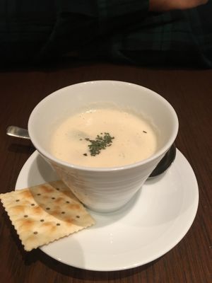 Daily seasonal vegetable potage at T's Restaurant in Tokyo