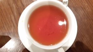 after the meal tea  at T's Restaurant in Tokyo