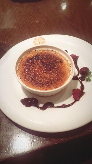 Creme brulee  at T's Restaurant in Tokyo