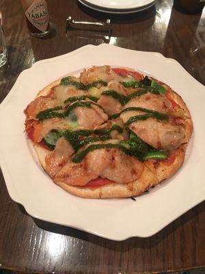 ham pizza - very convincing flavor at T's Restaurant in Tokyo