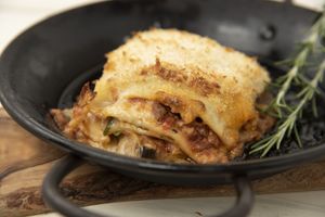 Veggie Lasagna.
It’s creamy and yummy in your mouth :) at T's Restaurant in Tokyo