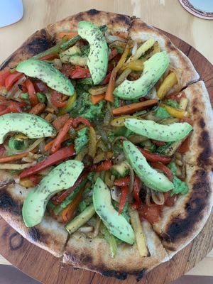 Green Reef pizza  at Coral Vegan Pizza in Playa Del Carmen