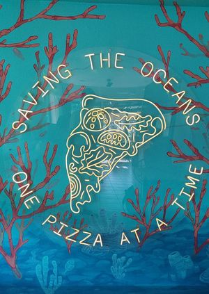 Neon at Coral Vegan Pizza in Playa Del Carmen