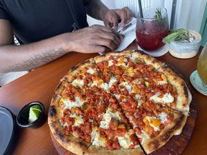 bolognesa lime  at Coral Vegan Pizza in Playa Del Carmen
