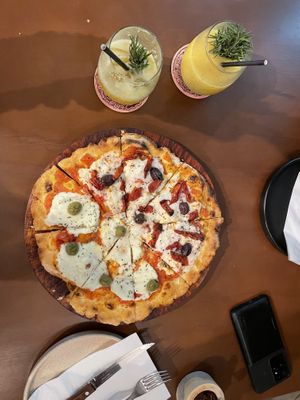 So goooood  at Coral Vegan Pizza in Playa Del Carmen