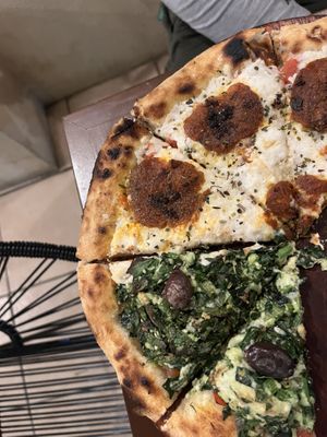 Mangroovy and pepperoni Del Mar   at Coral Vegan Pizza in Playa Del Carmen