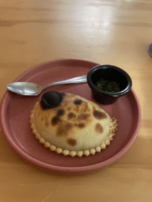 Elote empanada  at Coral Vegan Pizza in Playa Del Carmen
