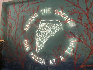   at Coral Vegan Pizza in Playa Del Carmen