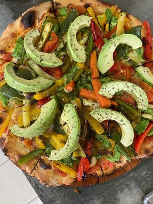 Fluten free crust  at Coral Vegan Pizza in Playa Del Carmen