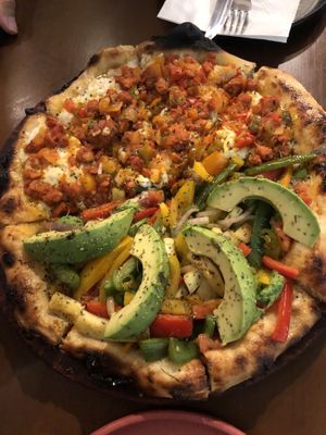 Split pizza   at Coral Vegan Pizza in Playa Del Carmen