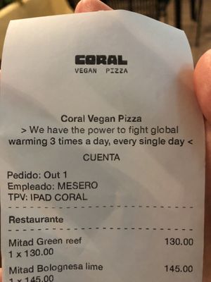   at Coral Vegan Pizza in Playa Del Carmen