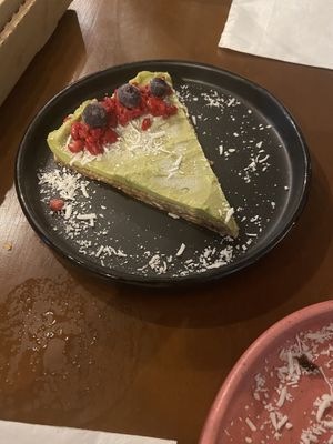 Avocado pie   at Coral Vegan Pizza in Playa Del Carmen