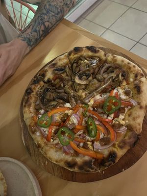   at Coral Vegan Pizza in Playa Del Carmen