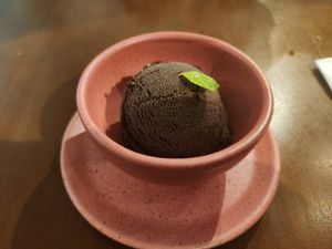 Sorvete de chocolate 🍫 😋 at Coral Vegan Pizza in Playa Del Carmen