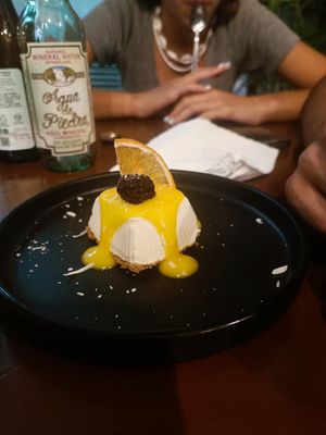Coconut lemon moos at Coral Vegan Pizza in Playa Del Carmen