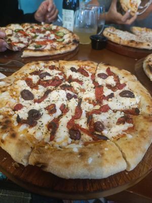 Cozumel pozza at Coral Vegan Pizza in Playa Del Carmen