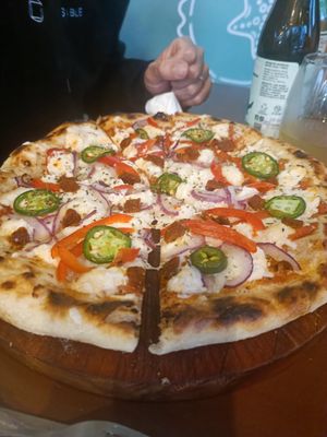 Lamexa pizza at Coral Vegan Pizza in Playa Del Carmen