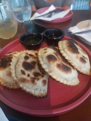 Empanadas at Coral Vegan Pizza in Playa Del Carmen