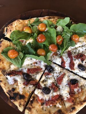 As delicious as it looks   at Coral Vegan Pizza in Playa Del Carmen