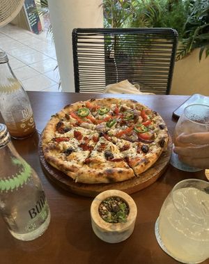   at Coral Vegan Pizza in Playa Del Carmen