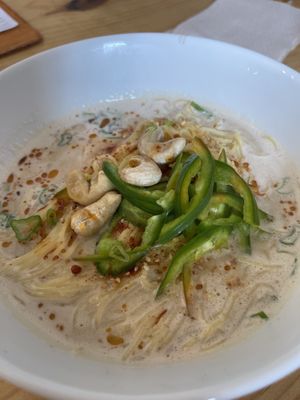 Ramen picante (delicious)  at Viriditas Cocina Vegana in Oaxaca