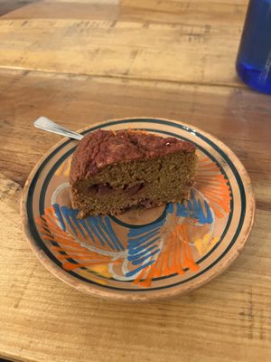 Strawberry beet cake, the absolute bomb!  at Viriditas Cocina Vegana in Oaxaca