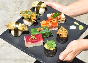 Sushi at Viriditas Cocina Vegana in Oaxaca