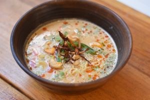 Ramen picante at Viriditas Cocina Vegana in Oaxaca