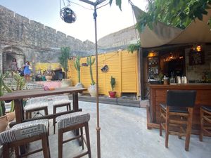 Outside dining area at La Tabernita Mexicana in Corfu